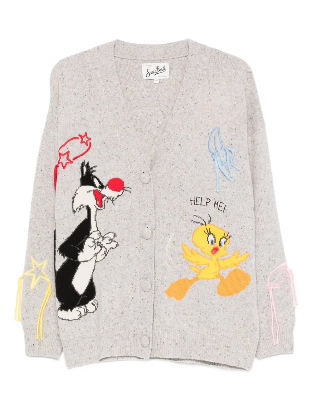 MC2 Saint Barth Vネック カーディガン - グレー MC2 Saint Barth Vネック カーディガン - グレー