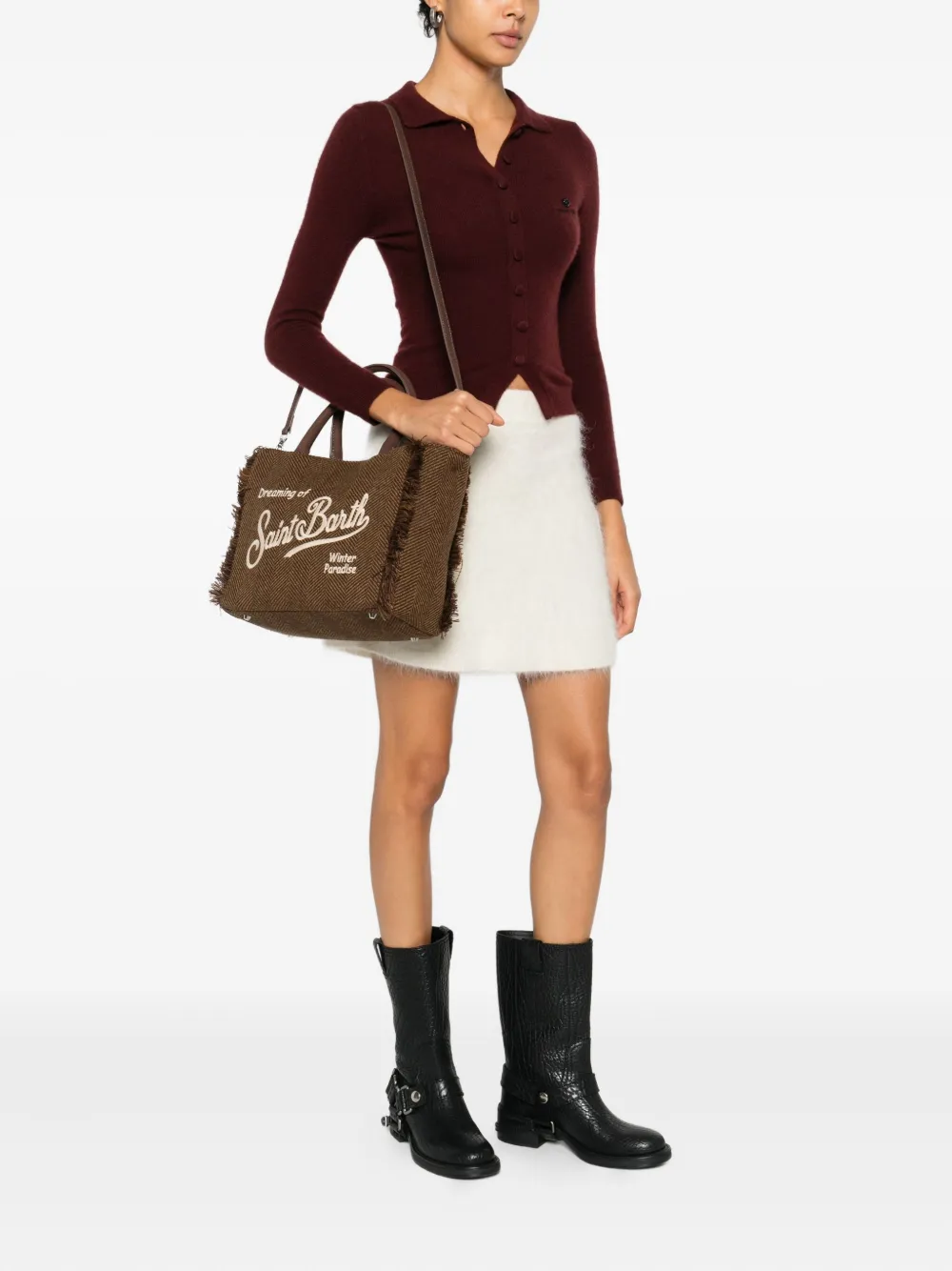 MC2 Saint Barth fringed tote bag - Bruin
