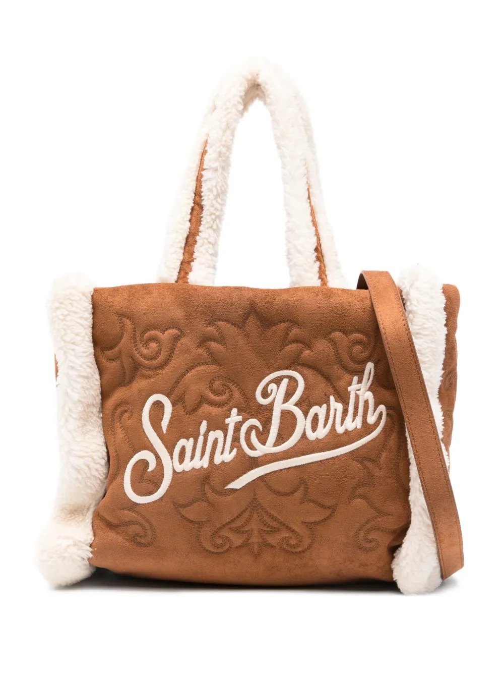 MC2 Saint Barth sac cabas en peau lainée | marron | Image 1