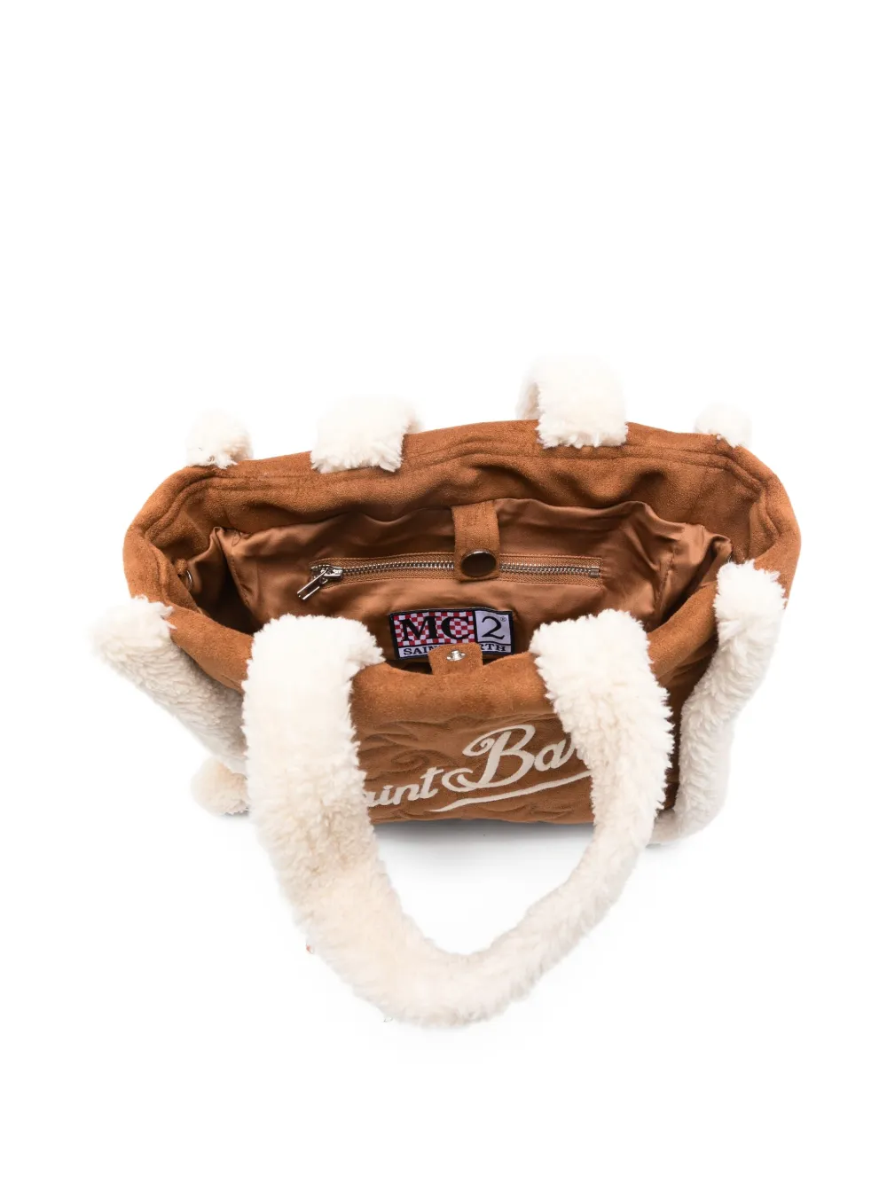 MC2 Saint Barth Shopper met lammy afwerking Bruin