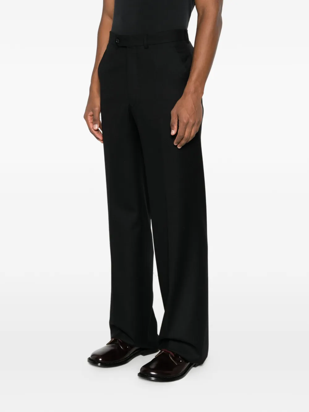 Husbands Button Trousers In Black