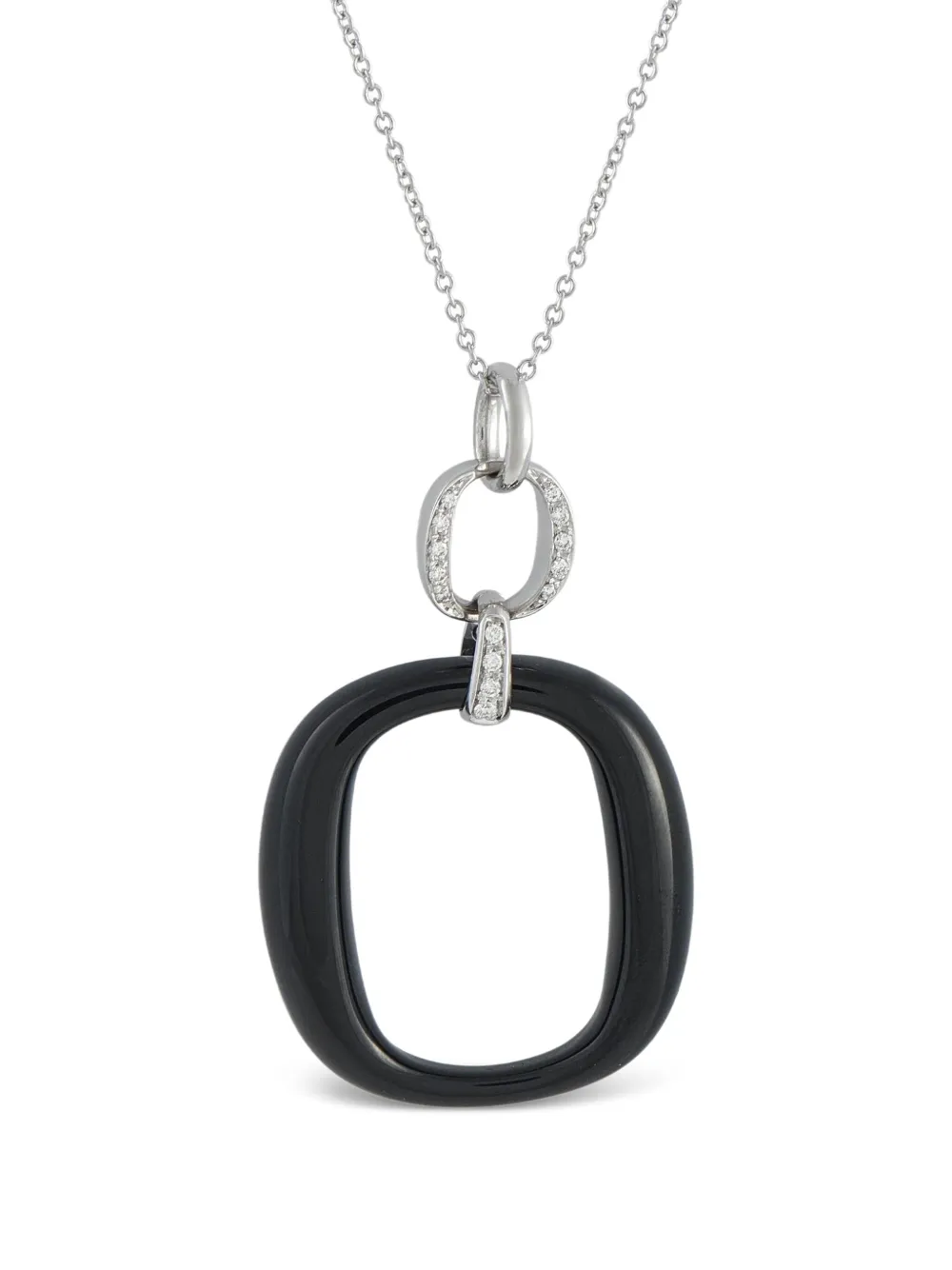 Damiani collar en oro blanco de 18kt con diamante y ónix | plateado | Image 1