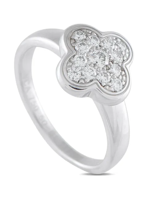 Van Cleef & Arpels 18K white gold Pure Alhambra diamond ring