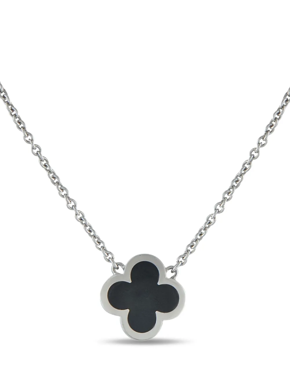 Van Cleef & Arpels Pure Alhambra ネックレス 18Kホワイトゴールド - シルバートーン