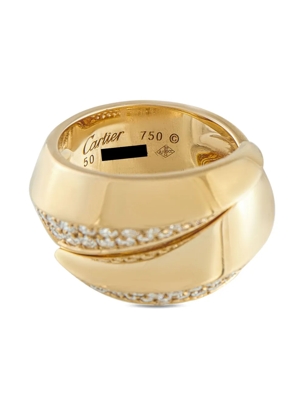 Pre-owned Cartier 18k Yellow Gold Panthère Griffe Diamond Ring