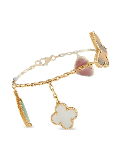Van Cleef & Arpels 18K yellow gold Lucky Alhambra charm bracelet