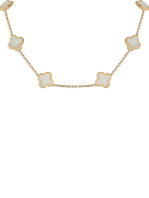 Van Cleef & Arpels 18K yellow gold Pure Alhambra mother-of-pearl necklace