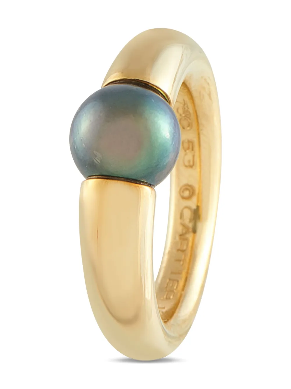 Pre-owned Cartier 18k Yellow Gold Perla Pearl Ring