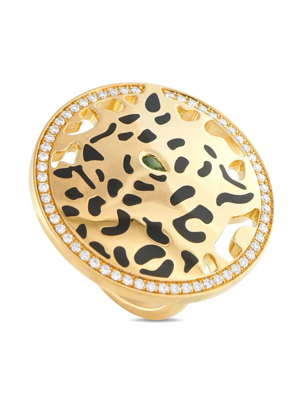 Pre-owned Cartier 18k Yellow Gold Panthère De  Diamond Ring