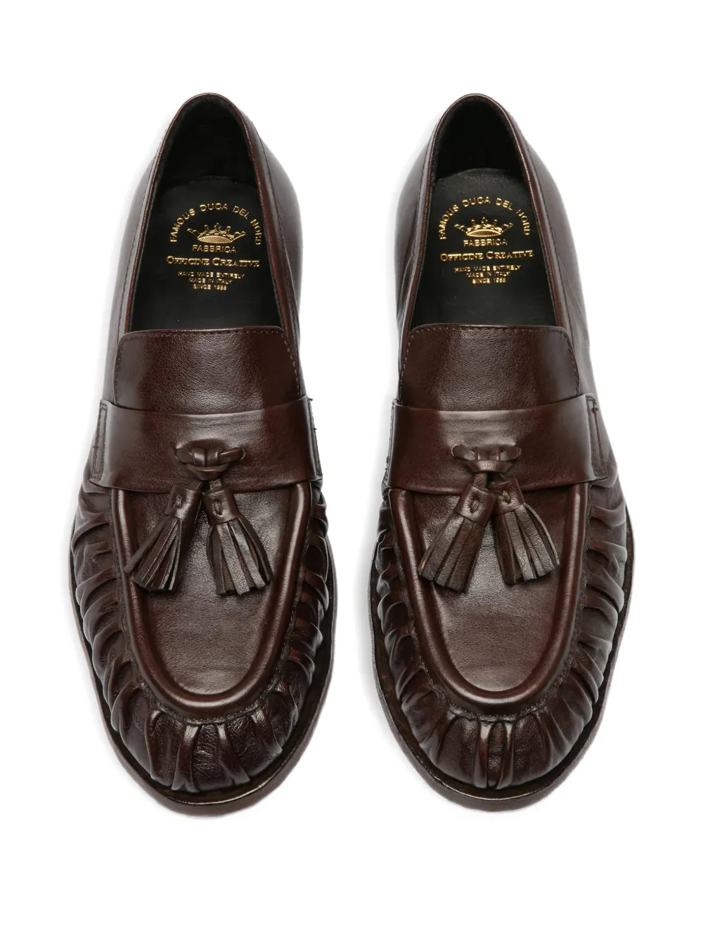 Officine Creative Solitude 108 leren loafers Bruin