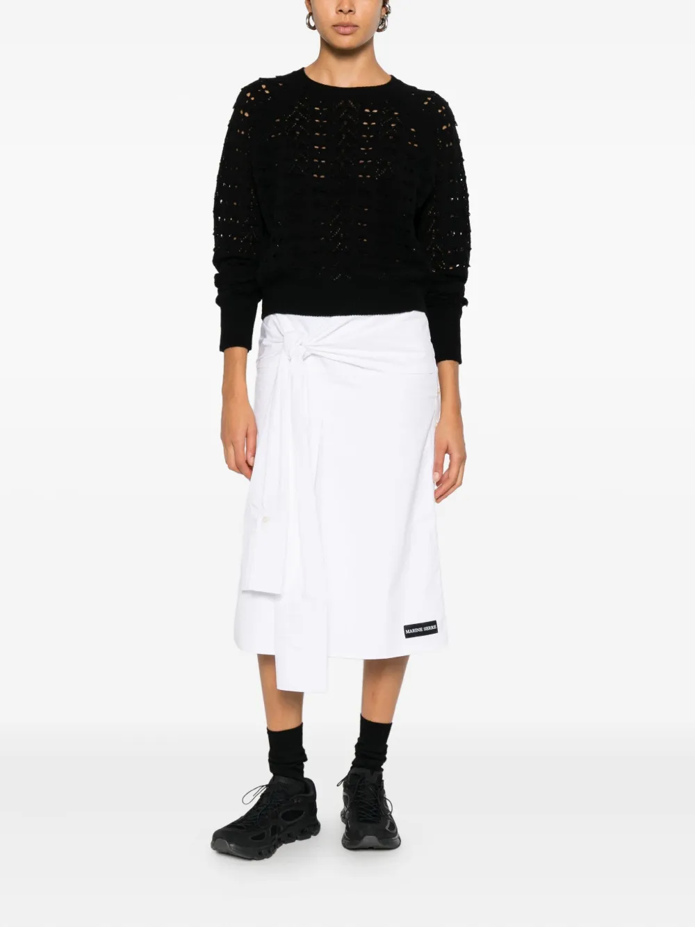 Cecilie Bahnsen Openwork Sweater In Black