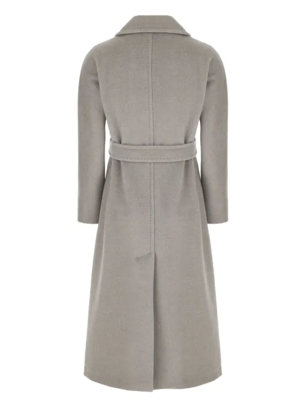 Max Mara Tenzone Belted Coat | Grey | FARFETCH
