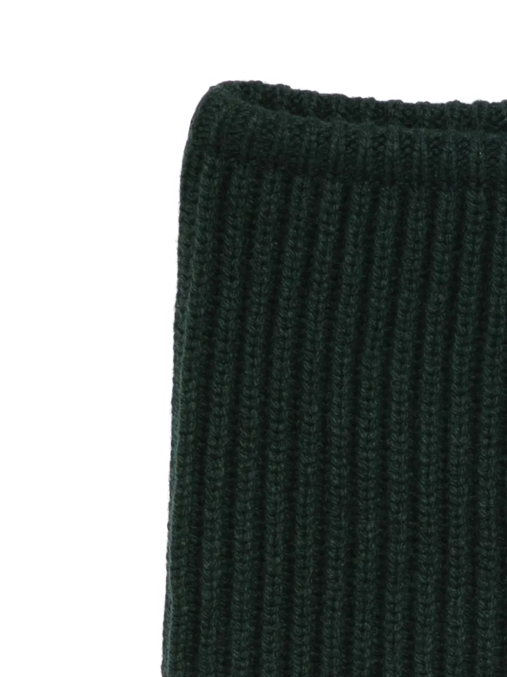 sacai Geribbelde nekwarmer met logo Groen