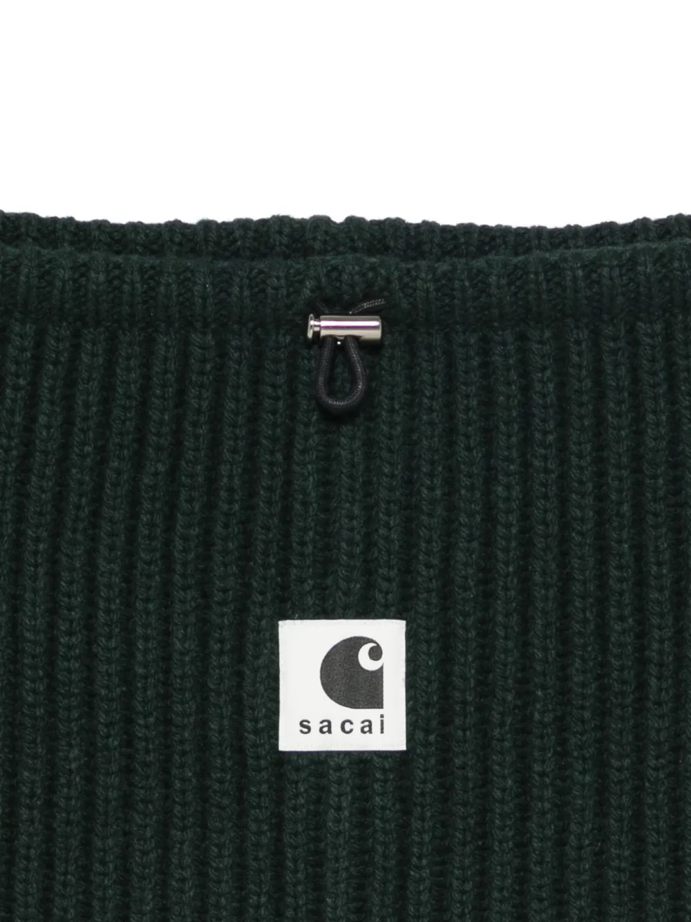 sacai cache-cou côtelé à logo | Homme | Image 2