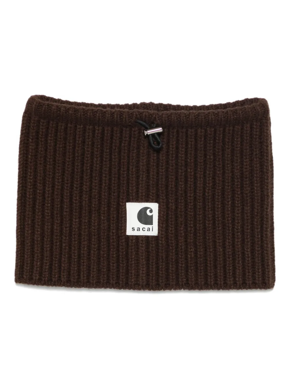 sacai x Carhartt WIP ribbed neck warmer | Brown | Image 1