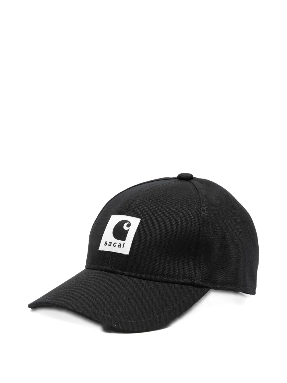 sacai x Carhartt WIP logo-patch cap - ブラック sacai x Carhartt WIP logo-patch cap - ブラック
