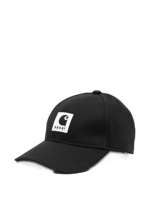 sacai x Carhartt WIP logo-patch cap
