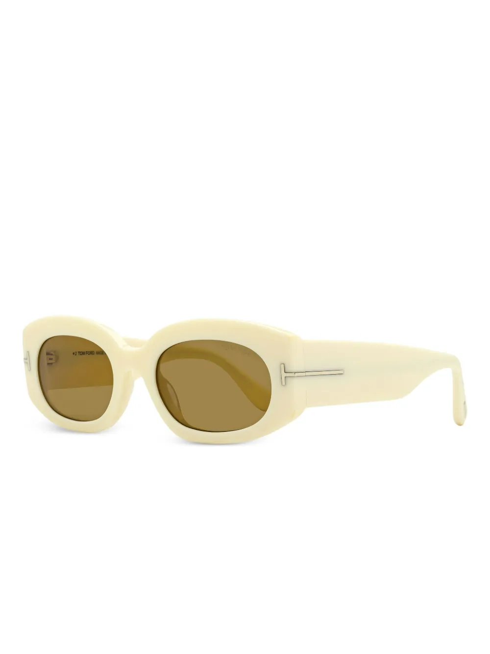 TOM FORD Eyewear Cielle oval-frame sunglasses - Toni neutri