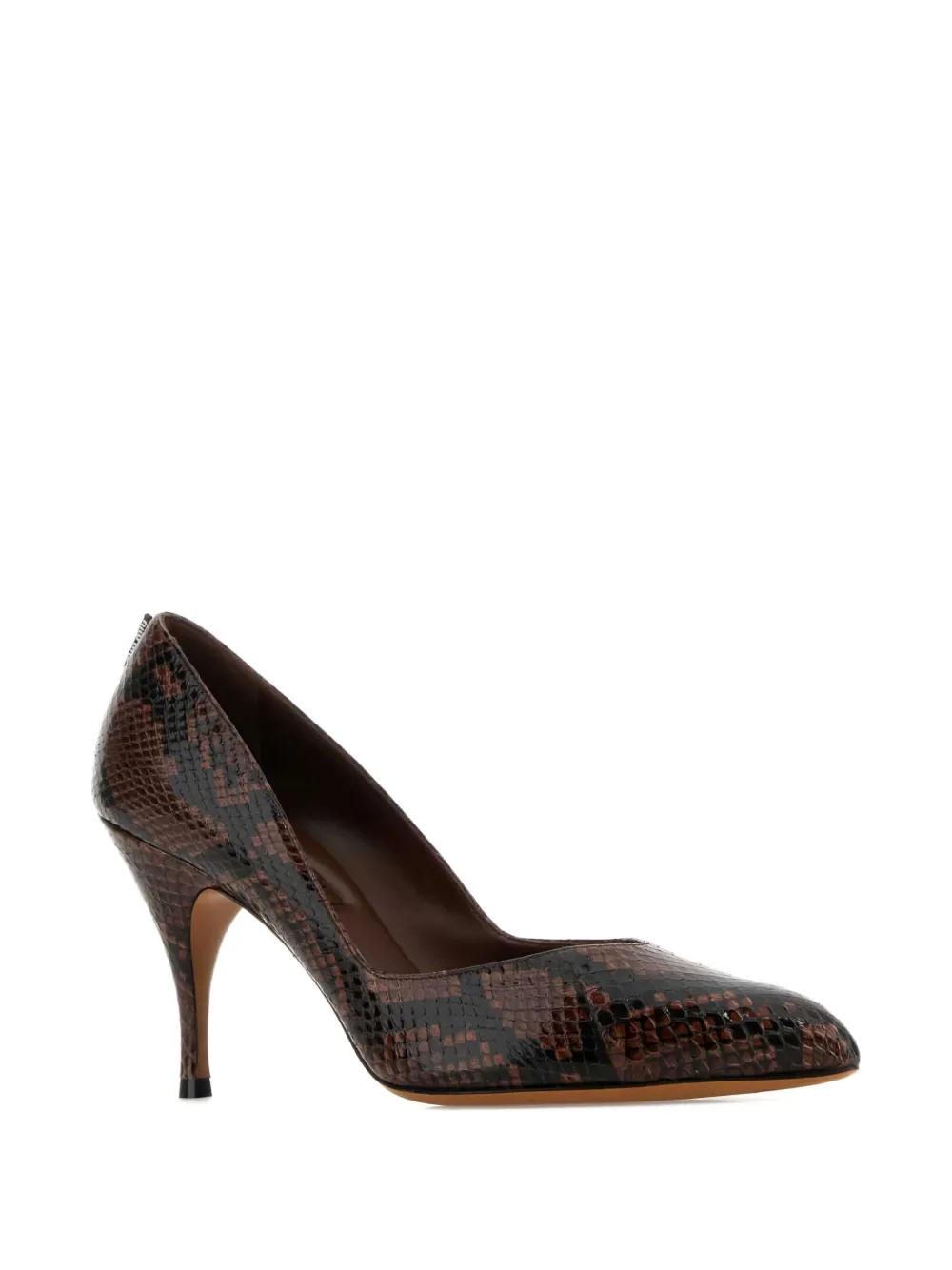 Miu 85 mm leren pumps Bruin