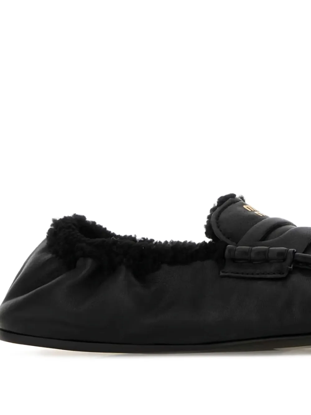 Miu Miu Leren loafers - Zwart