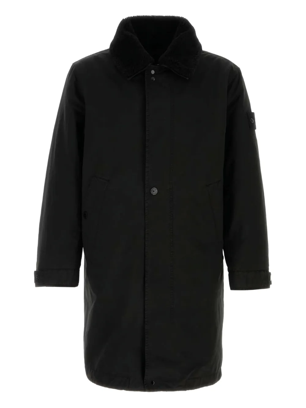 Stone Island abrigo texturizado | negro | Image 1