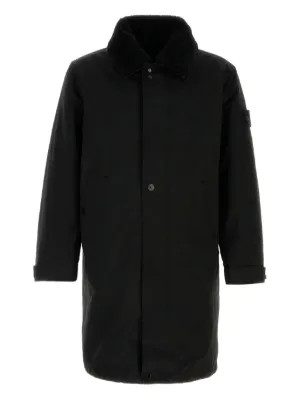 ストーンアイランド 黒 Mサイズ チェスターコート Stone Island（ストーンアイランド）メンズ チェスターコート