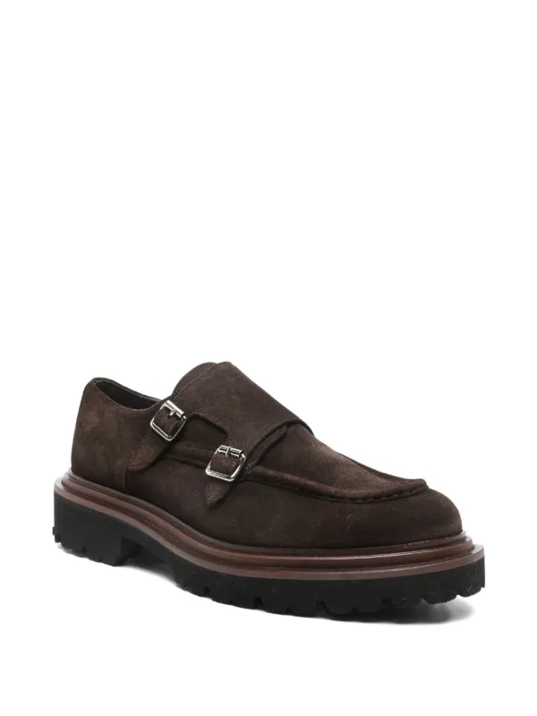 Marechiaro 1962 Zapatos Monk De Ante Con Hebilla | Marrón