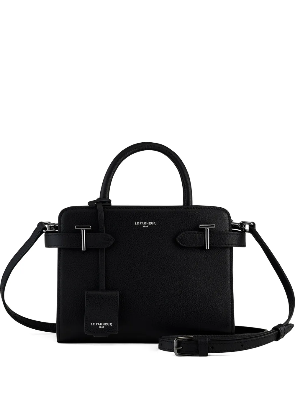 Le Tanneur Emilie buckle pebbled tote bag - Nero