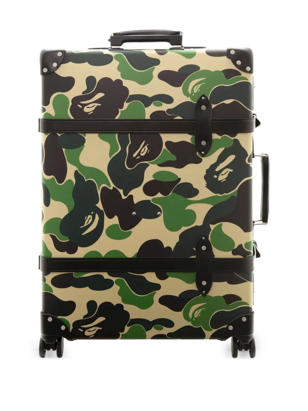 A BATHING APE x Globe-Trotter reistas met camouflageprint Beige