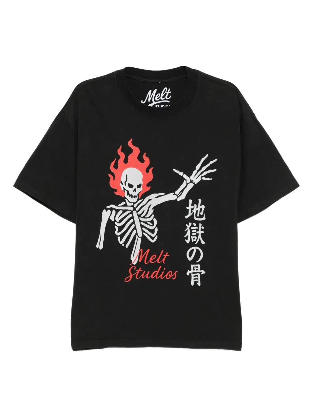 Melt T-Shirt mit grafischem Print | Schwarz | Image 1