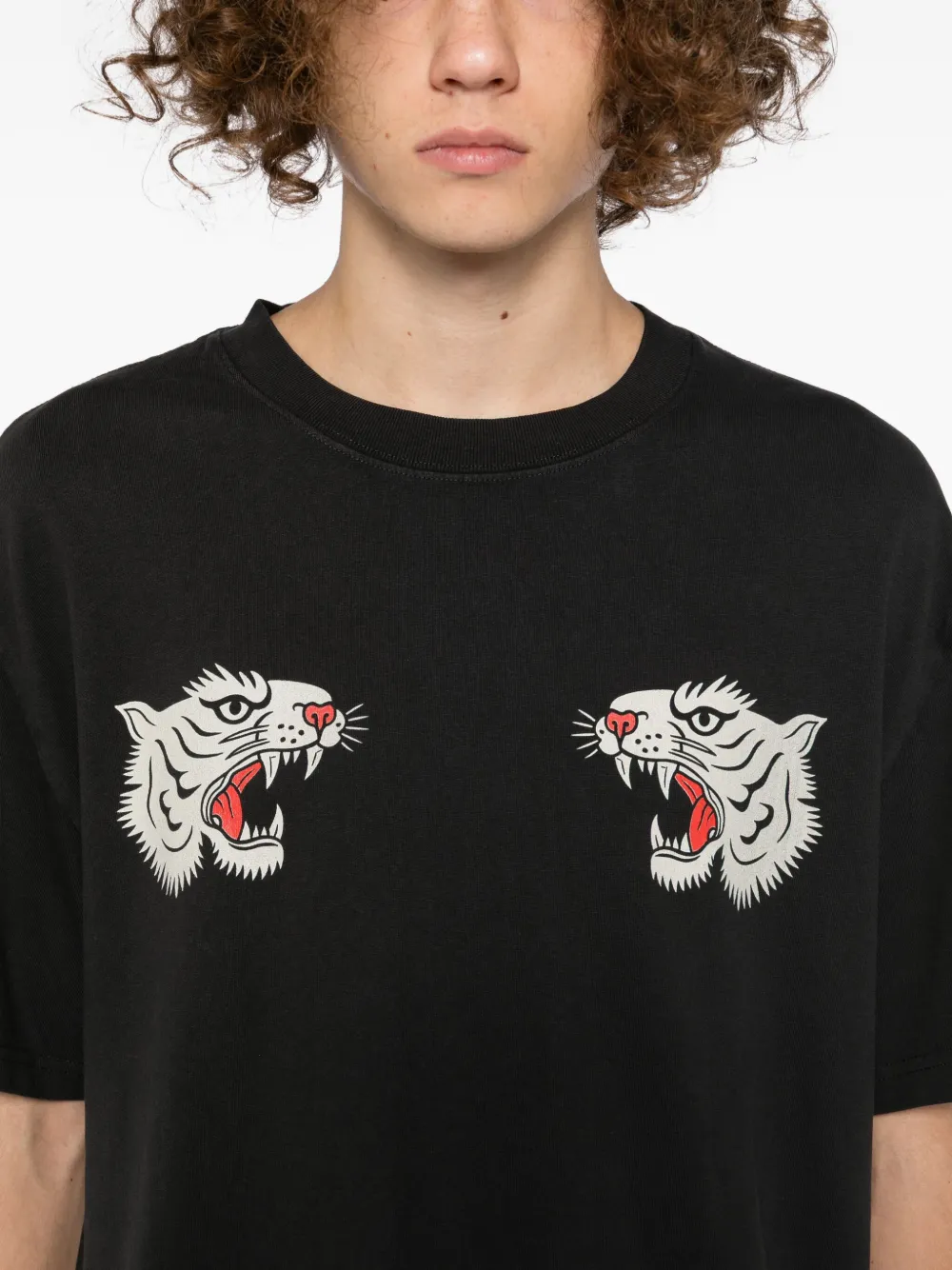 Melt T-shirt met grafische print Zwart