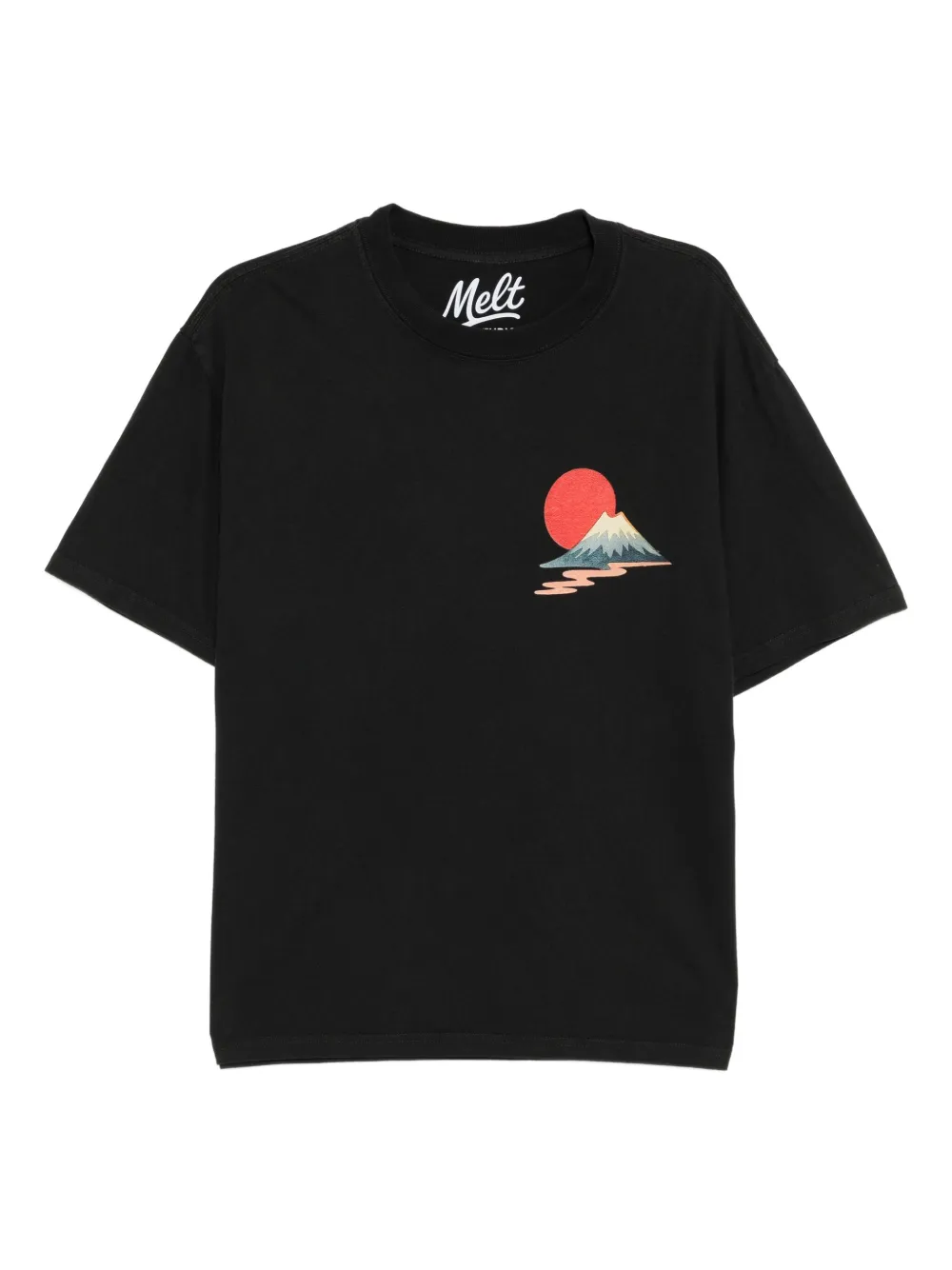 Melt T-Shirt mit grafischem Print | Schwarz | Image 1