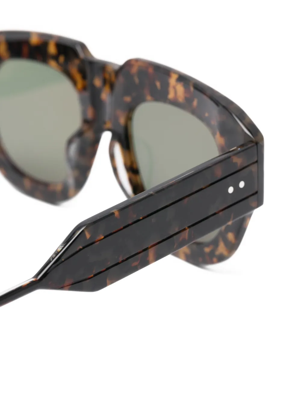 Thom Browne Eyewear Zonnebril met geometrisch montuur Bruin