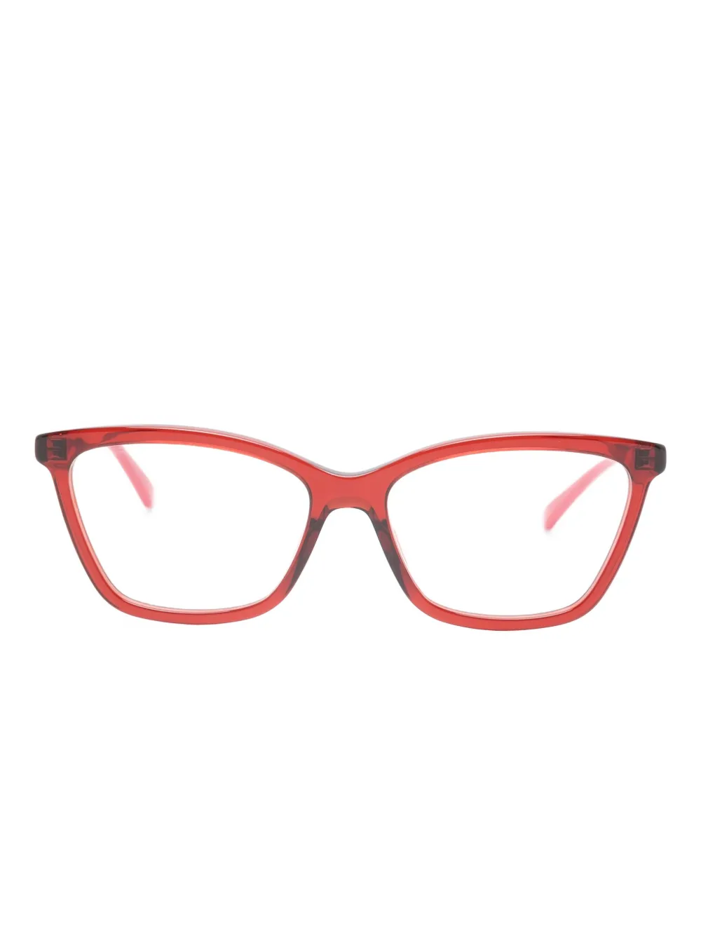 Gucci Eyewear lunettes de vue à monture papillon rayée | rouge | Image 1