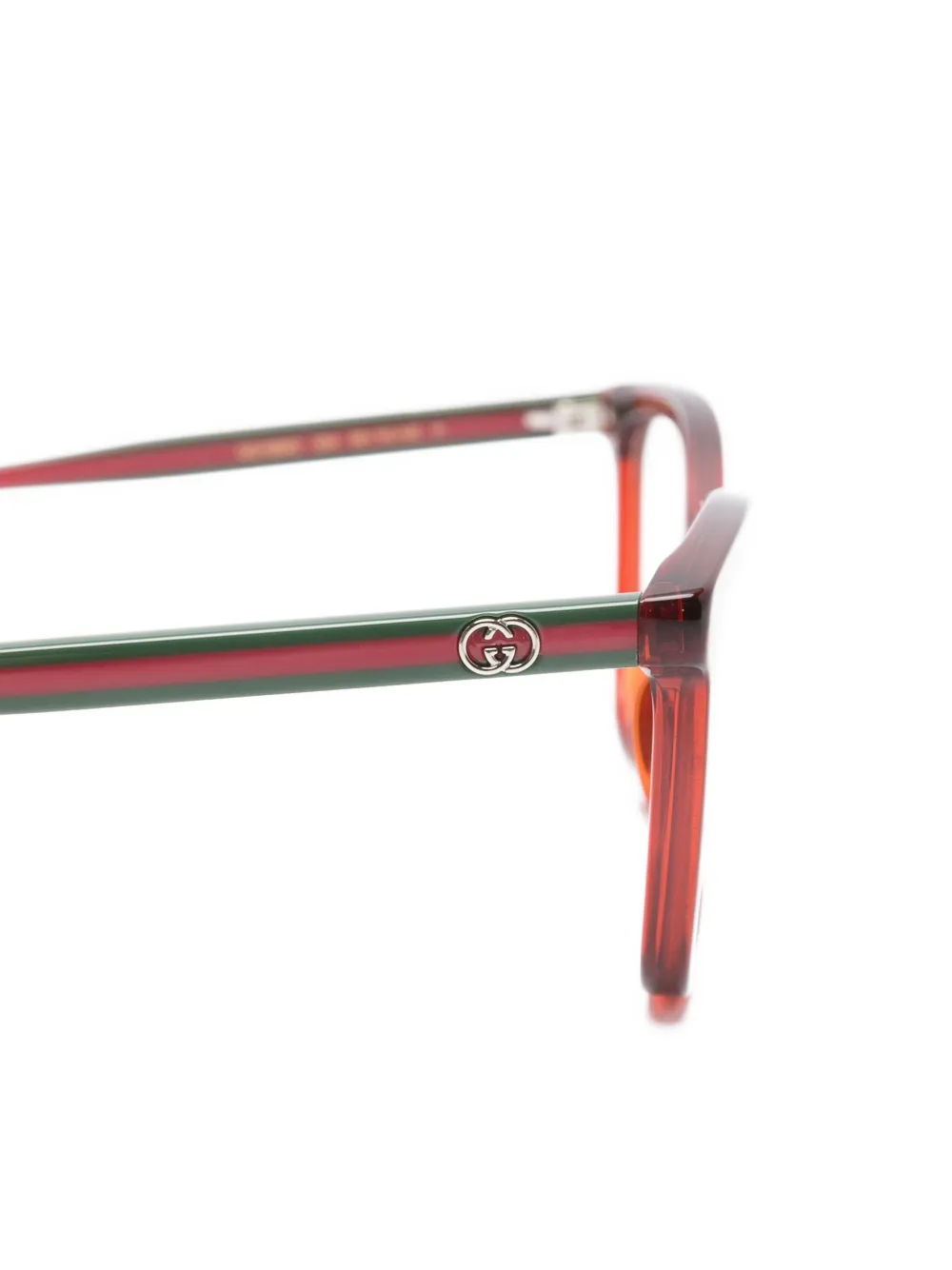Gucci Eyewear Bril met cat-eye montuur en streep Rood