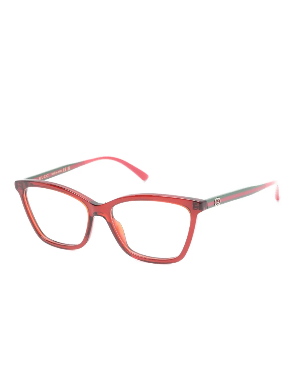 Gucci Eyewear lunettes de vue à monture papillon rayée | Homme | Image 2