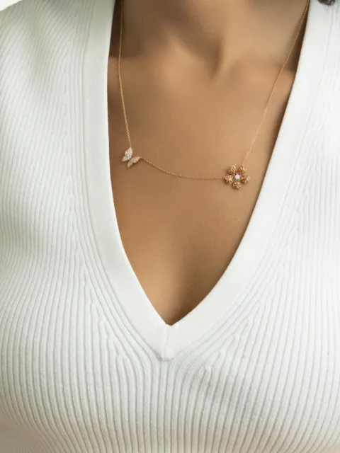 Lisa Nik collar en oro rosa de 18kt con dije de zafiro