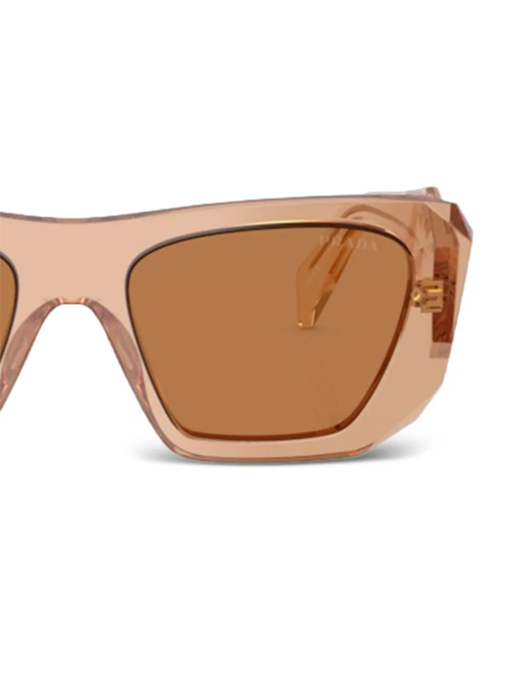 Prada Eyewear Zonnebril met vlinder montuur - Beige