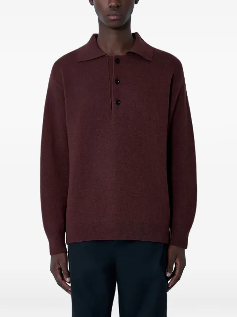Mhl By Margaret Howell buttoned knitted polo shirt
