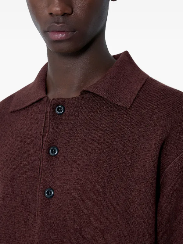 MARGARET HOWELL マーガレットハウエル ポロシャツ ブラウン L Mhl By Margaret Howell ニットポロシャツ | ブラウン | FARFETCH JP