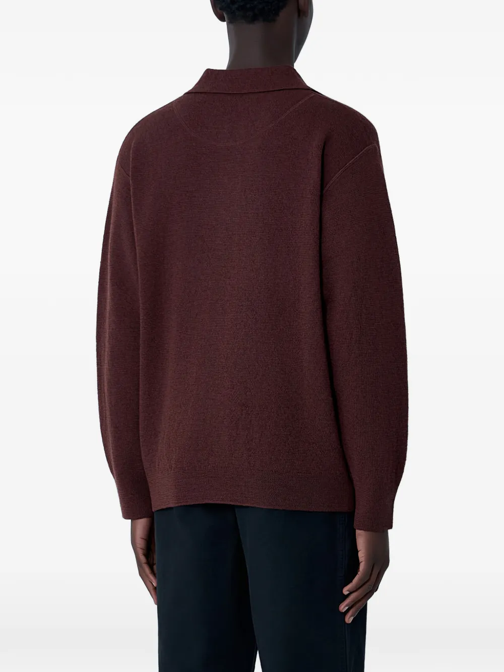 Buttoned Knitted Polo Shirt