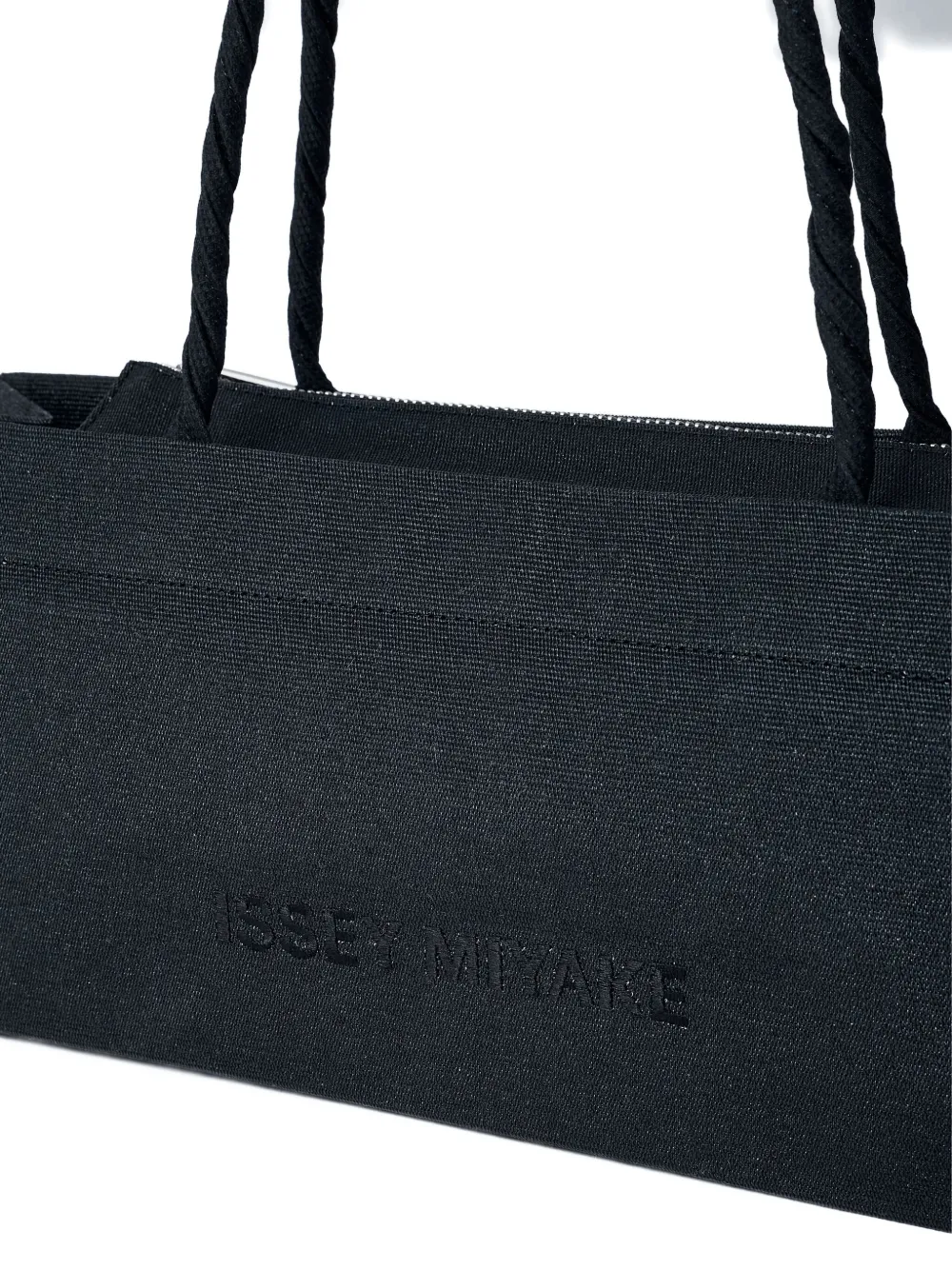 Issey Miyake Logo Twin Handles Tote Bag In Black