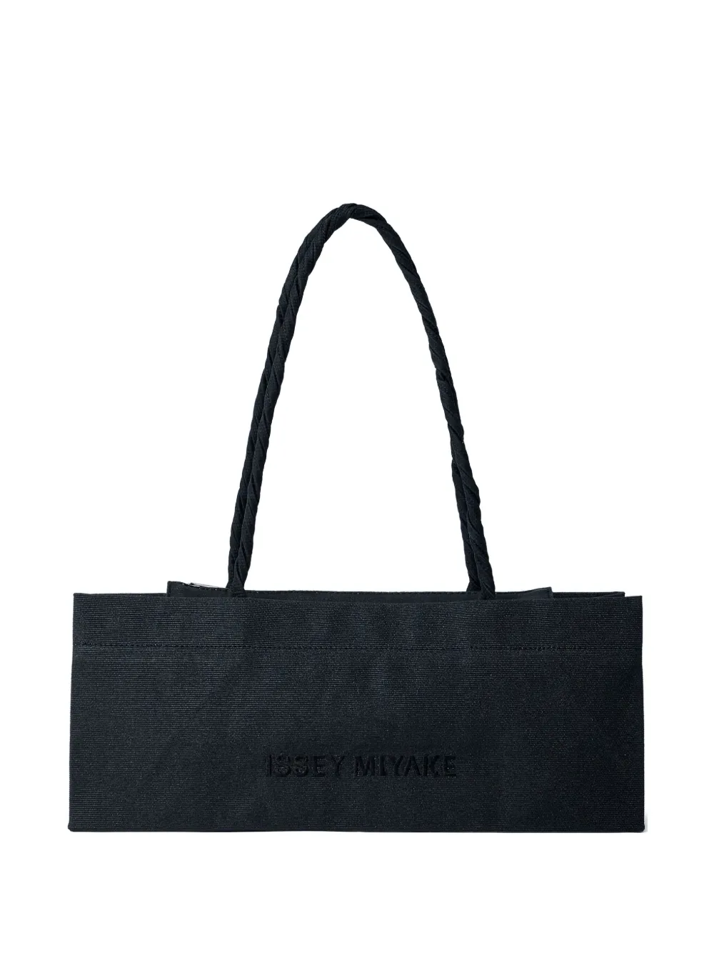 Issey Miyake Logo Twin Handles Tote Bag In Black