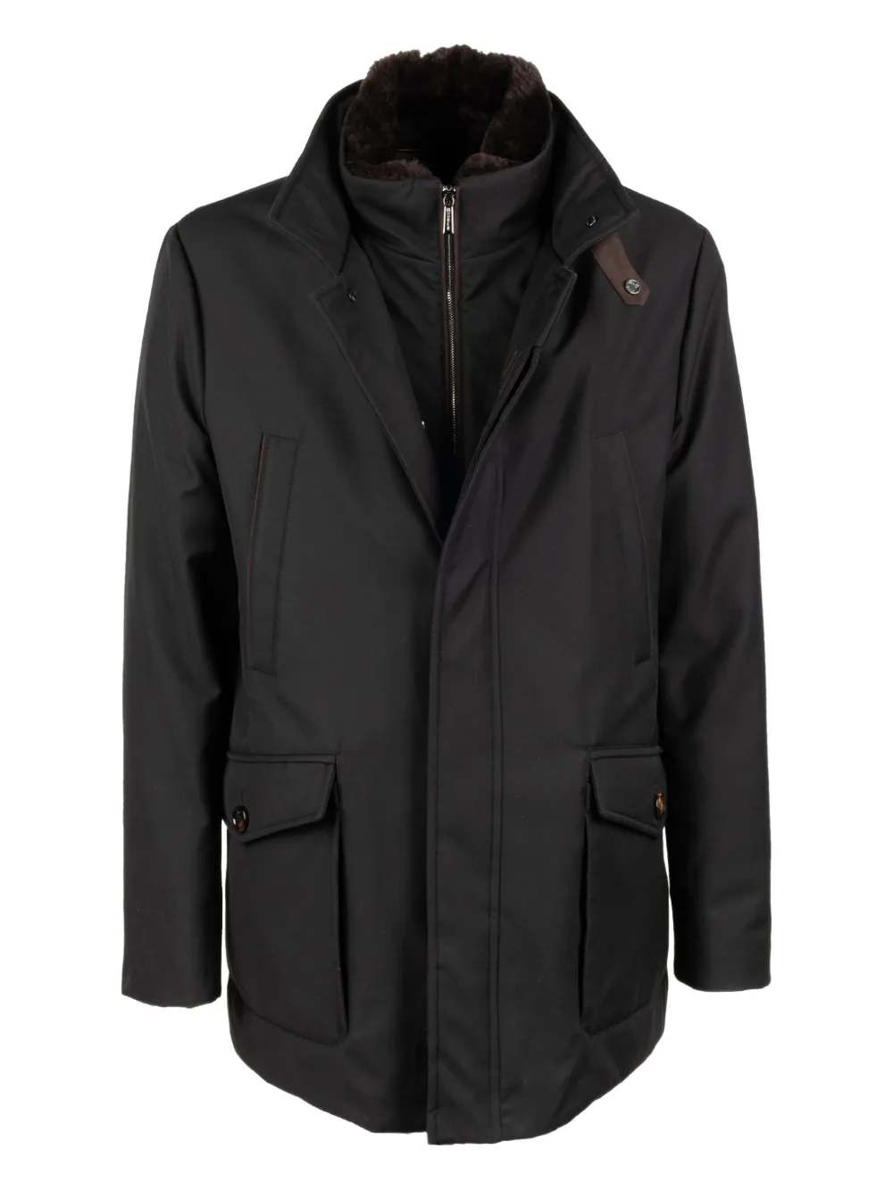 Moorer fur-collar jacket | noir | Image 1