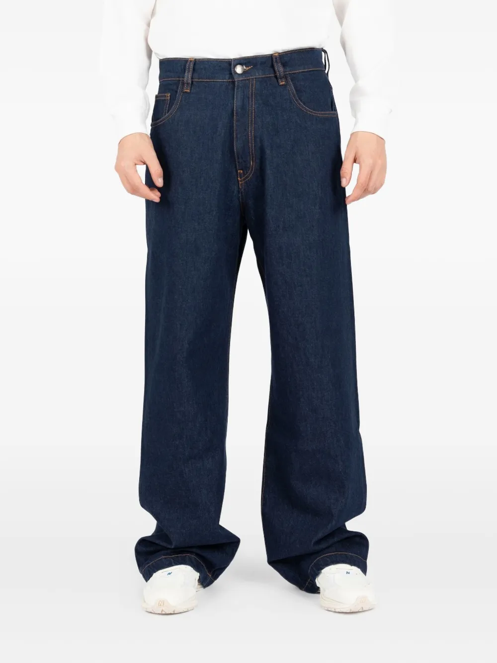 Société Anonyme Red Cross Cotton Jeans In Blue