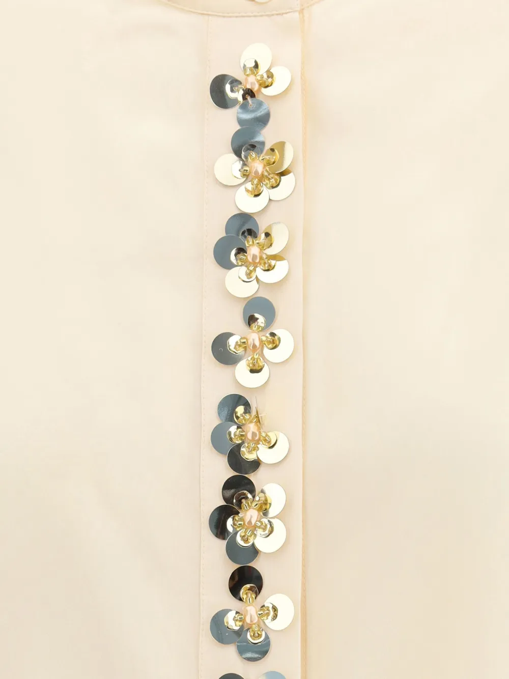 Forte Blouse met pailletten Beige