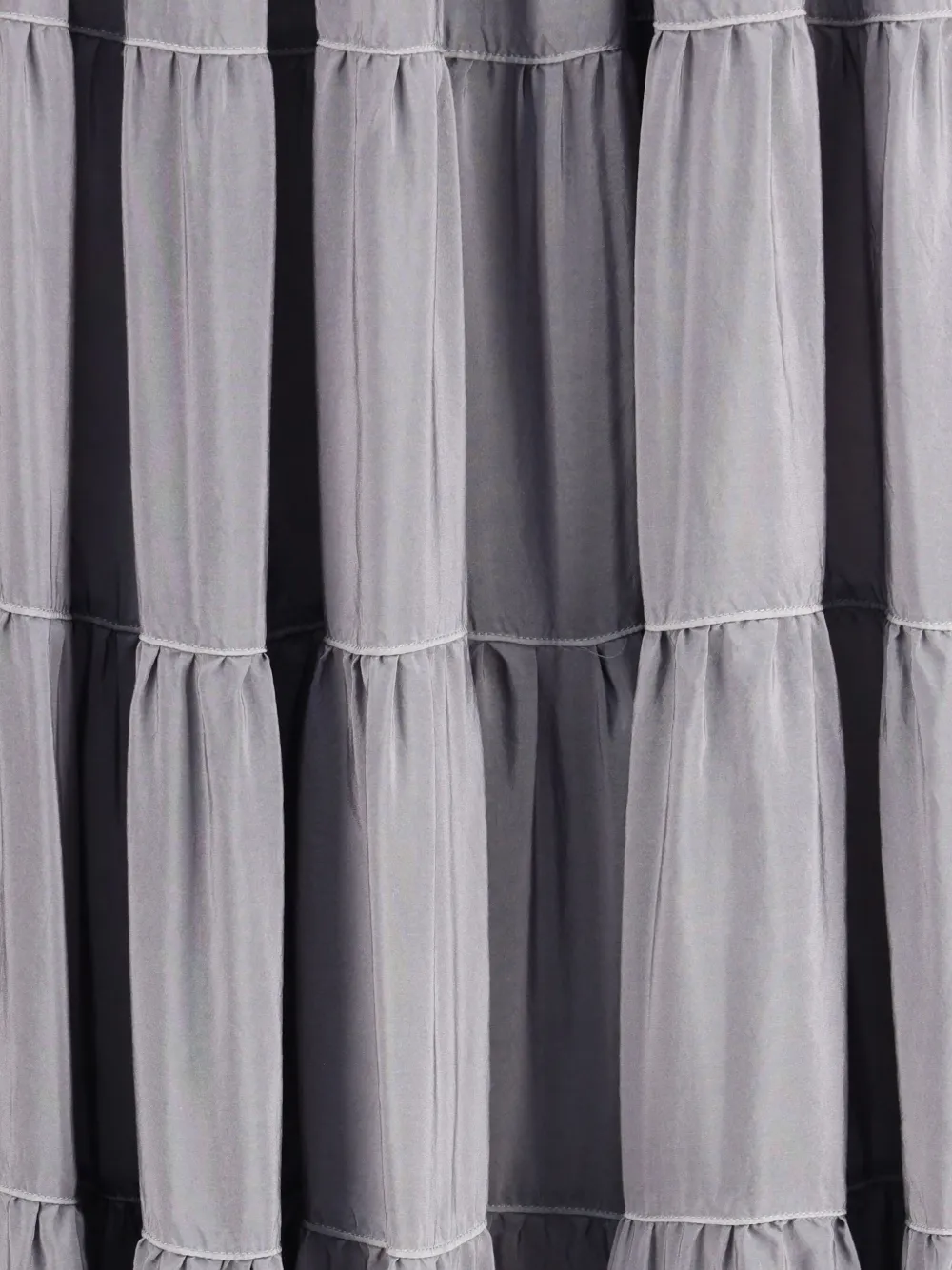 Forte Forte Draped Habotai Silk Skirt In Gray