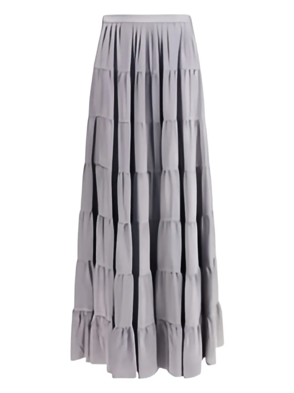 Forte Forte Draped Habotai Silk Skirt In Gray