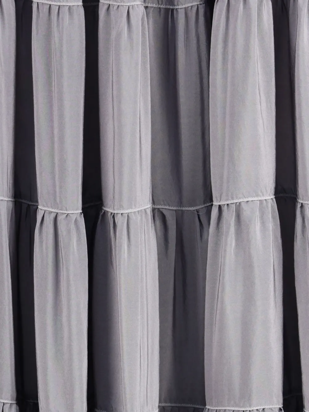 Forte Forte Draped Habotai Silk Skirt In Gray