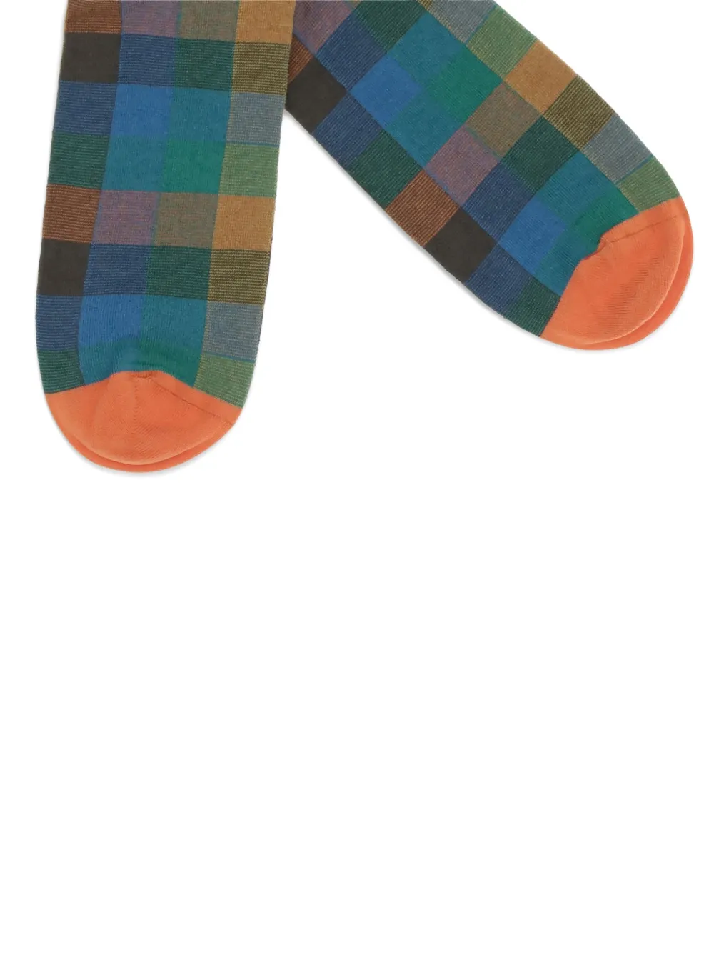 La Maison Plaid Socks In Blue